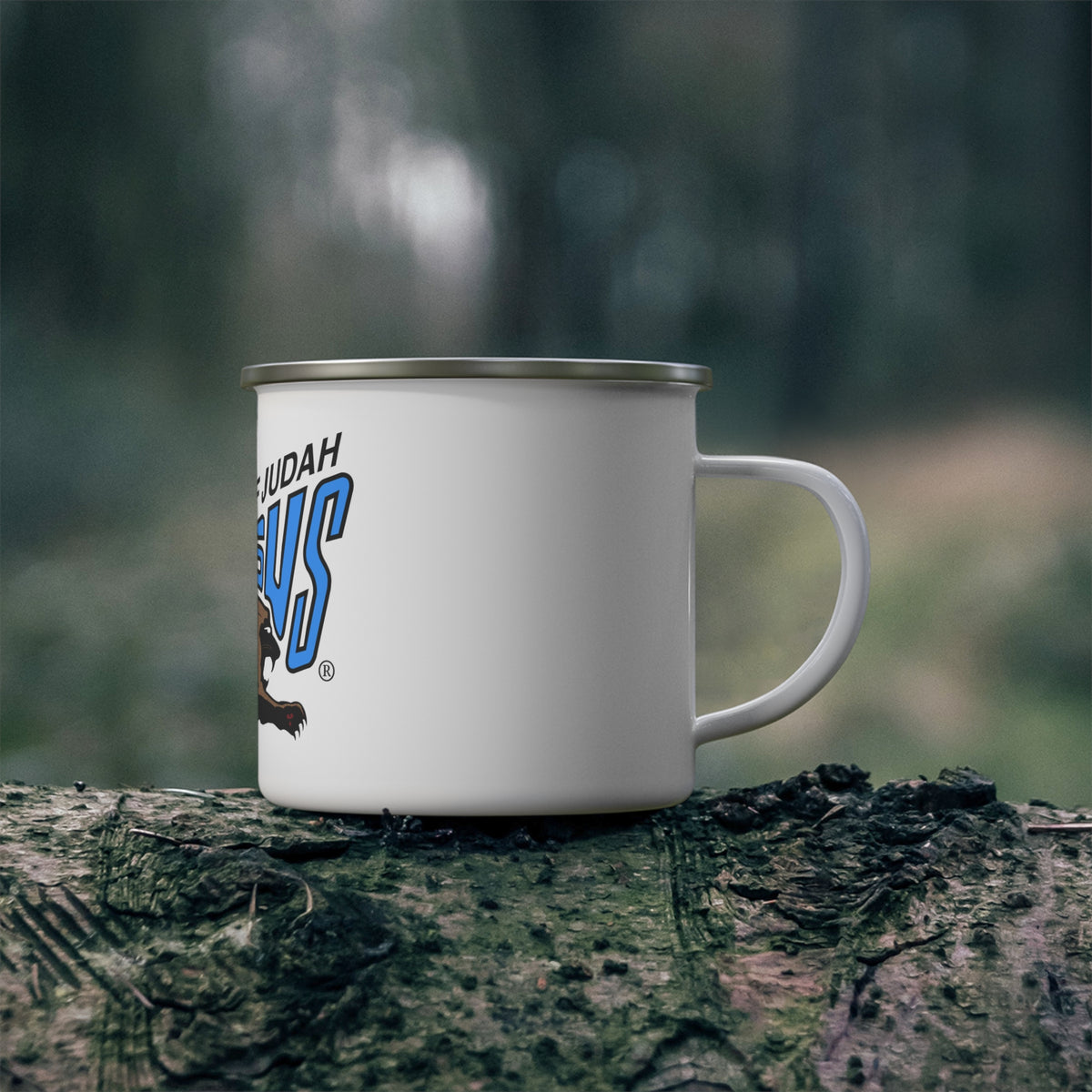 "Lion of Judah Jesus" Enamel Camping Mug Christian Outdoors Cup