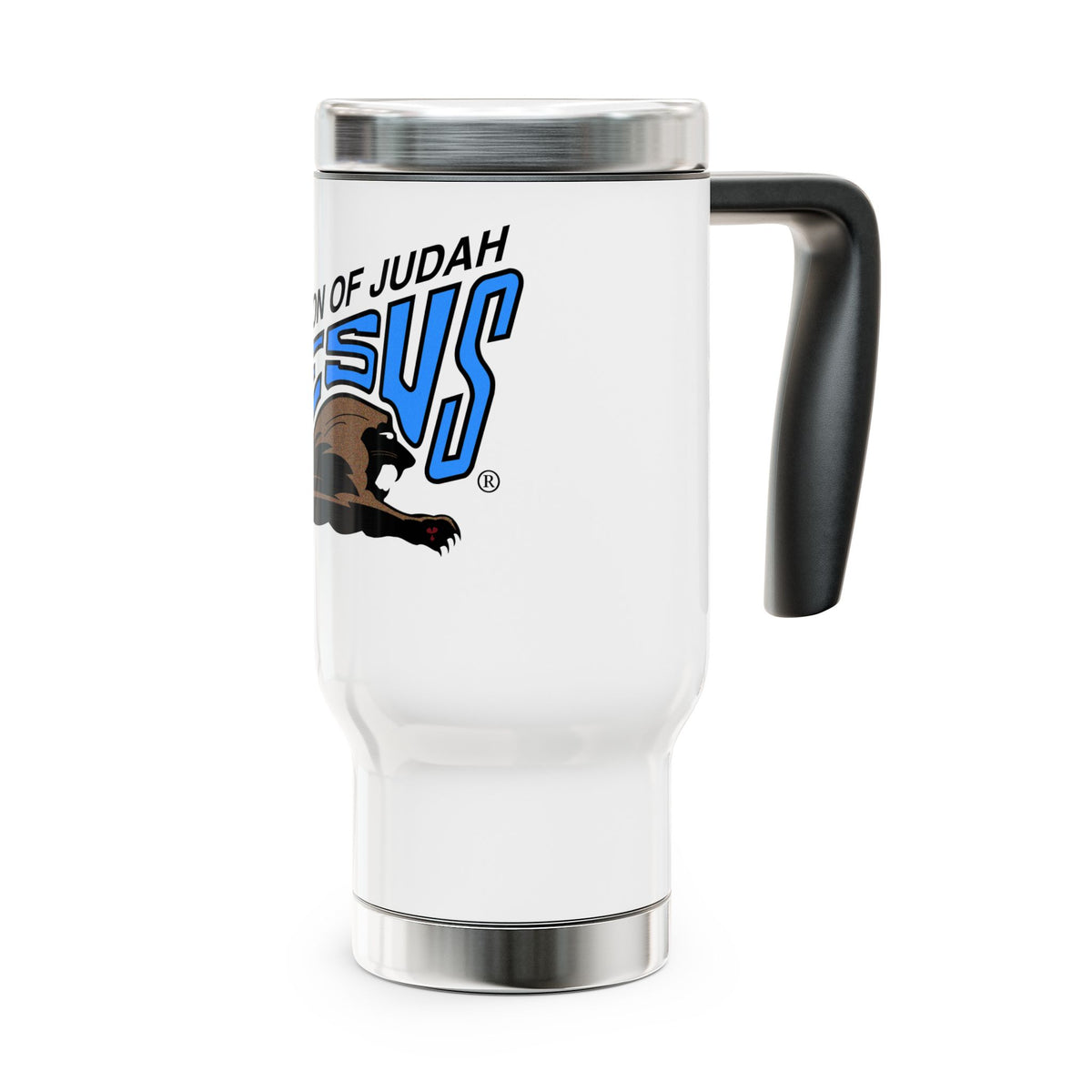 Jesus Lion of Judah 14oz Stainless Travel Mug with Handle