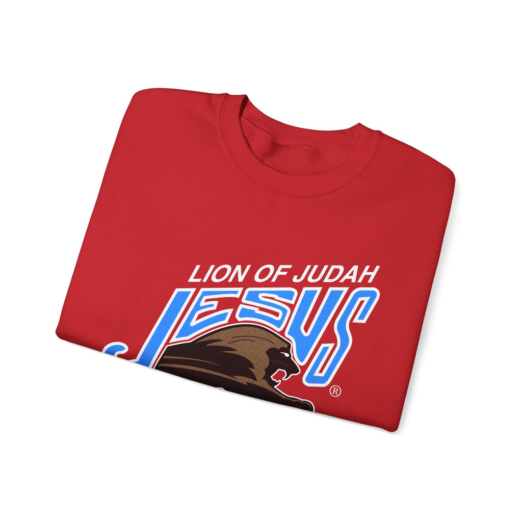 Unisex Heavy Blend™ Crewneck Sweatshirt Lion of Judah Jesus