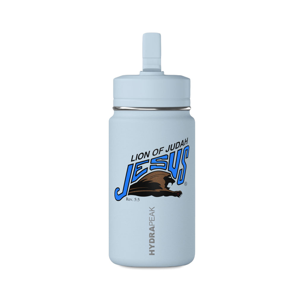 Mini Stainless Steel Kids Water Bottle 14oz 'Lion of Judah Jesus'