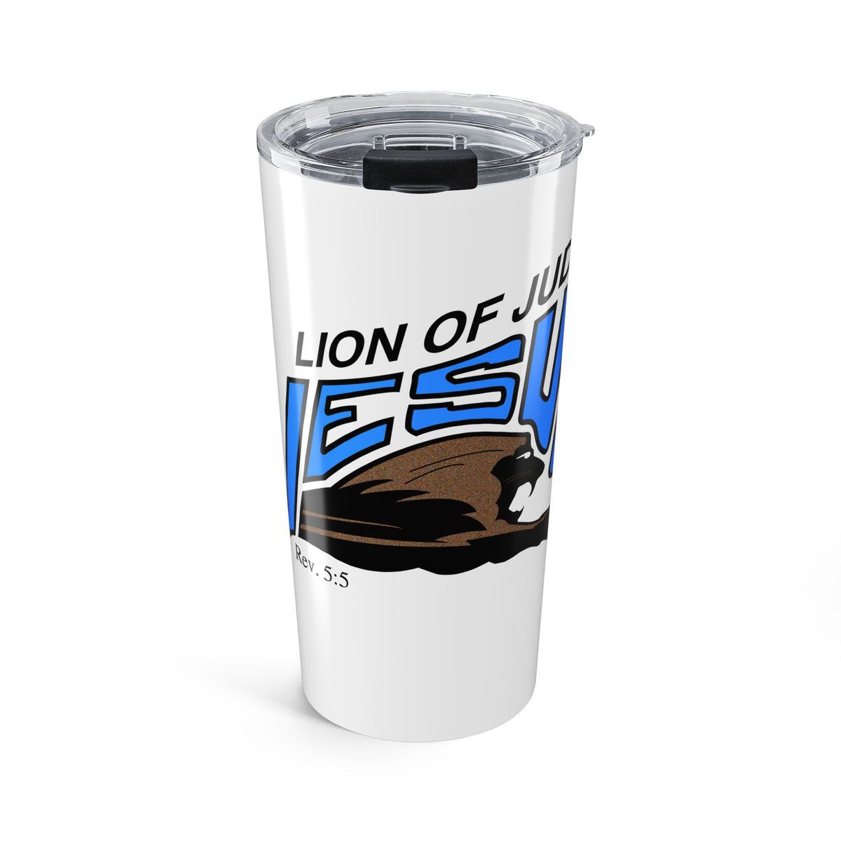 20oz Stainless Steel Tumbler - Lion of Judah Jesus Travel Mug