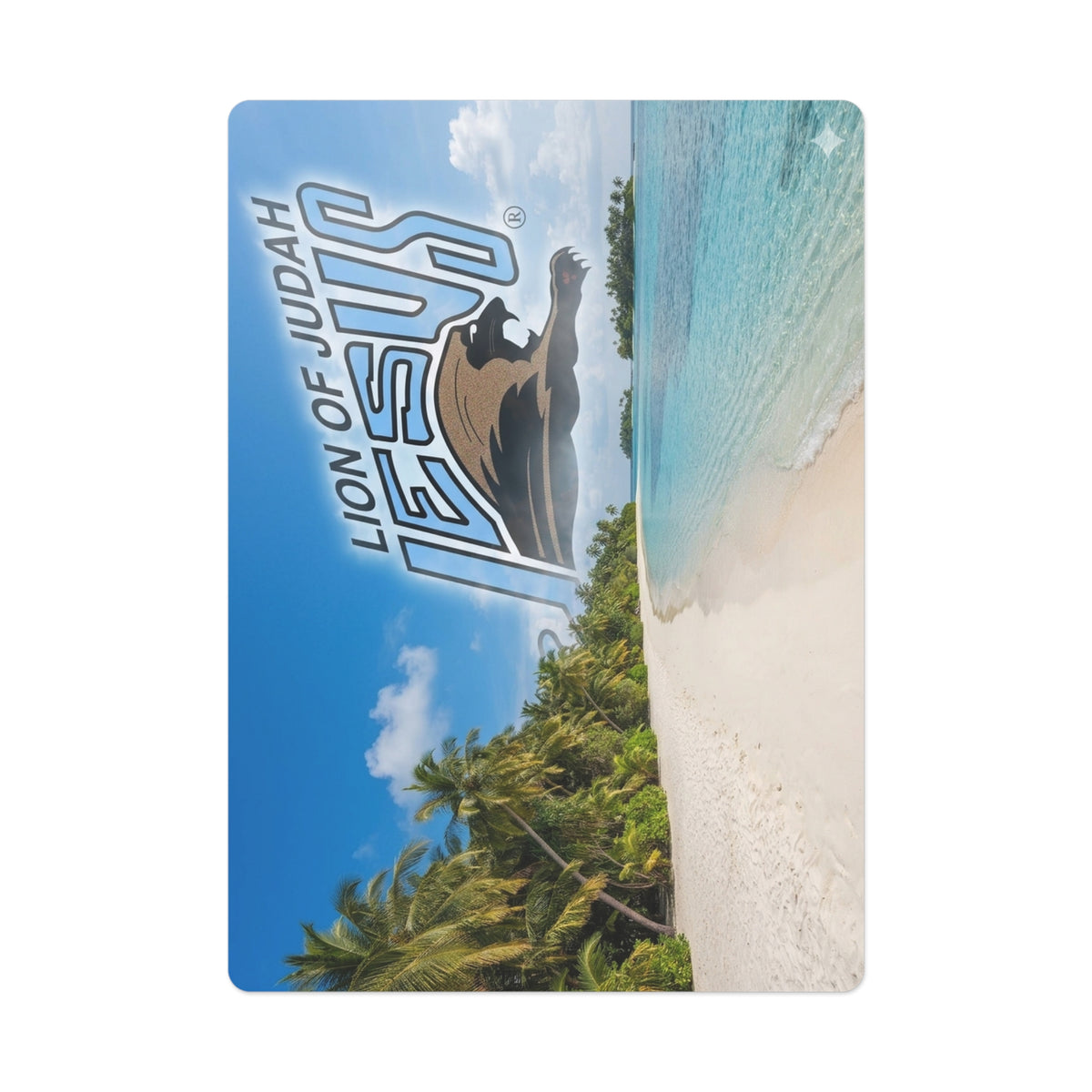Lion of Judah JESUS Beach Scene Playing Cards