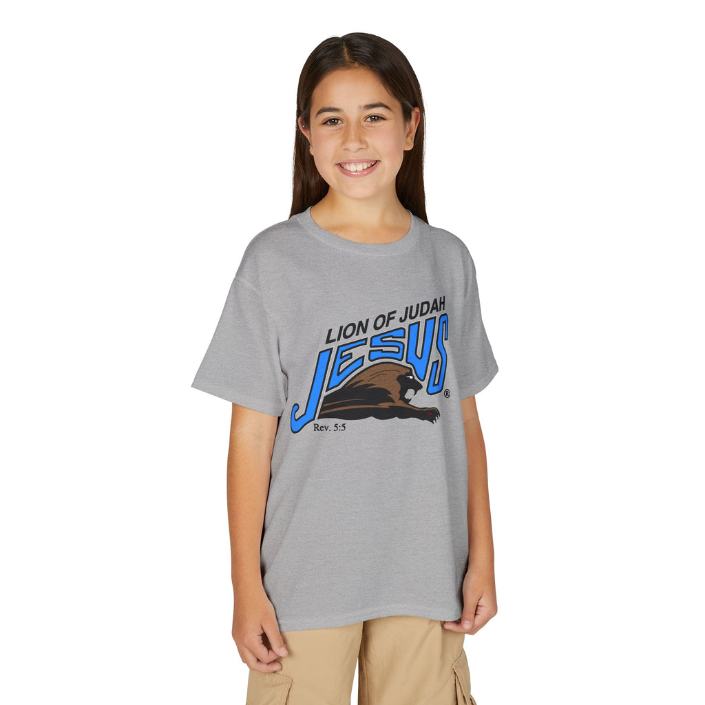 Youth DryBlend® T-Shirt "Lion of Judah Jesus" Faith Graphic Tee