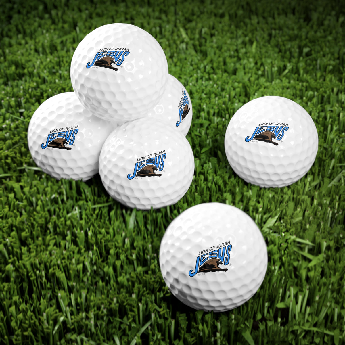 Lion of Judah JESUS Golf Balls, 6pcs