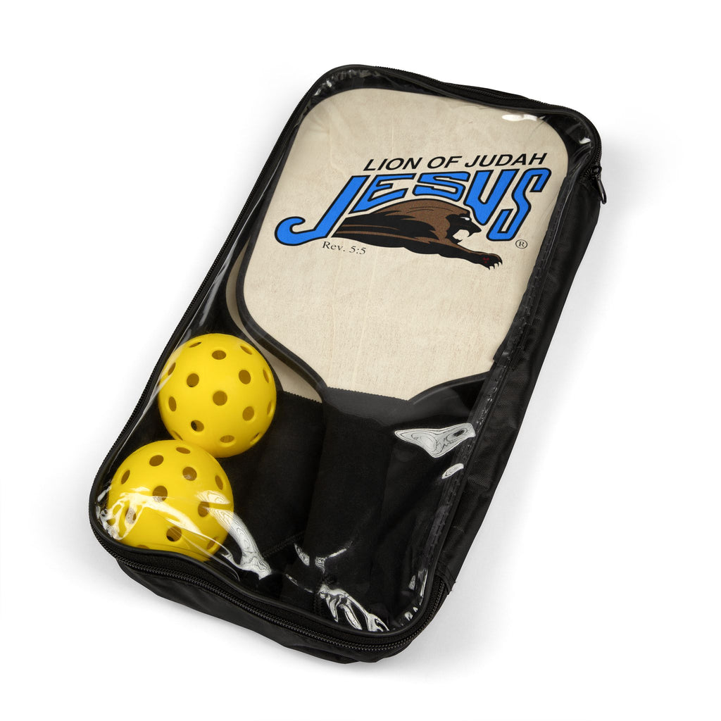 Jesus “Lion of Judah” Pickleball Paddle Set — Christian Faith Sports Kit