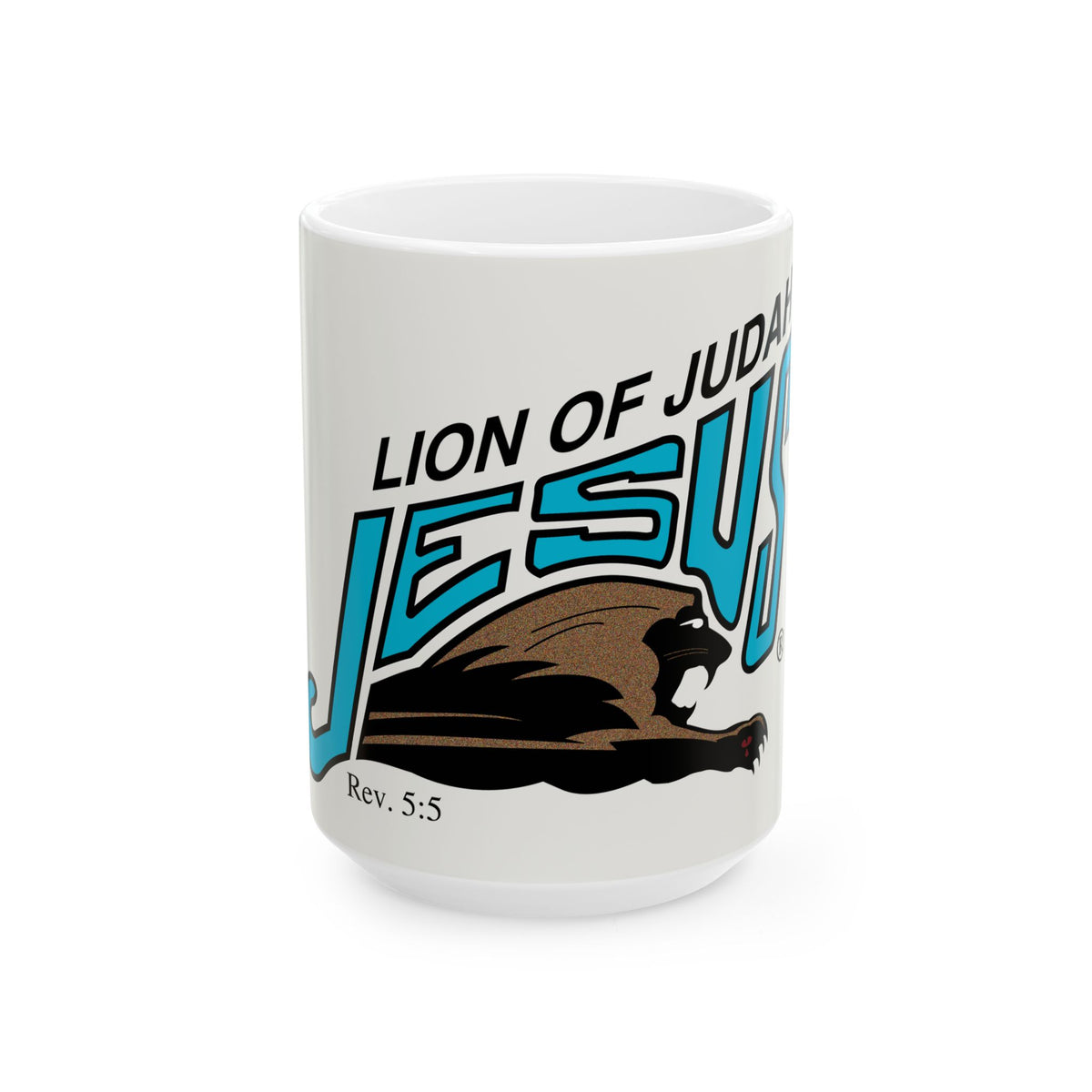 Lion of Judah Jesus Ceramic Mug (11oz/15oz) — Christian Faith Coffee Cup