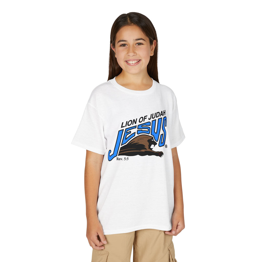 Youth DryBlend® T-Shirt "Lion of Judah Jesus" Faith Graphic Tee
