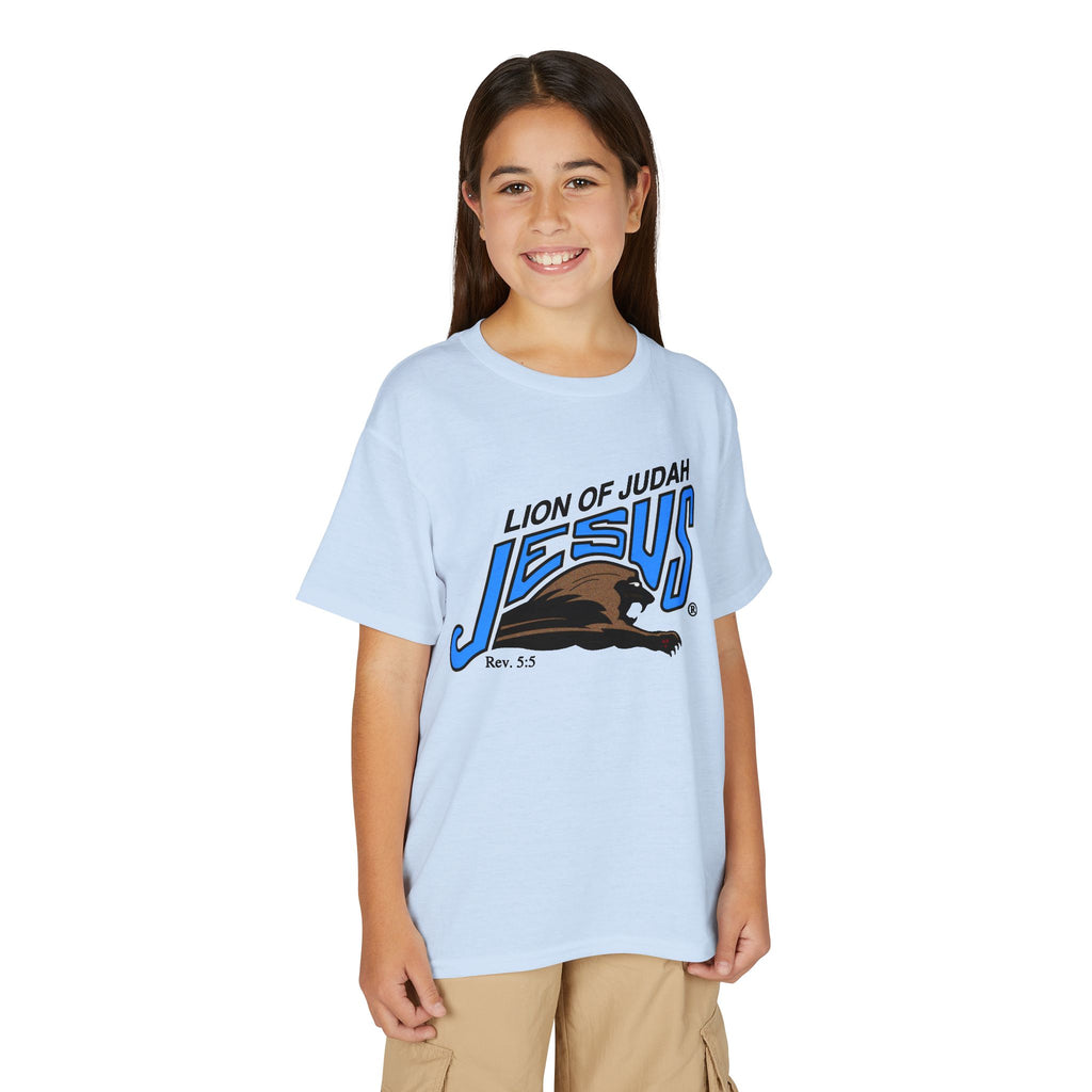 Youth DryBlend® T-Shirt "Lion of Judah Jesus" Faith Graphic Tee