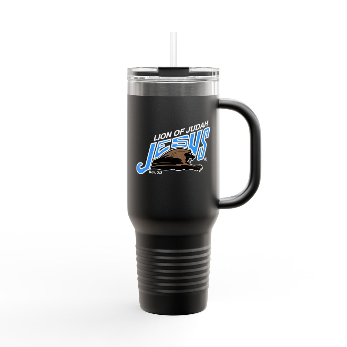 40oz Insulated Stainless Steel Travel Mug Lion of Judah Faith Tumbler