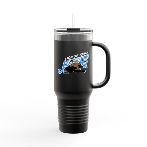 40oz Insulated Stainless Steel Travel Mug Lion of Judah Faith Tumbler