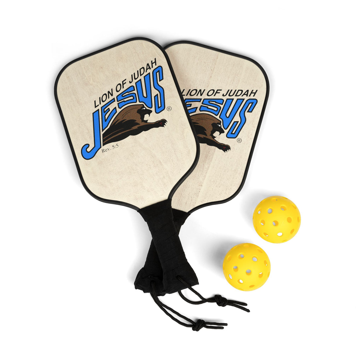 Jesus “Lion of Judah” Pickleball Paddle Set — Christian Faith Sports Kit
