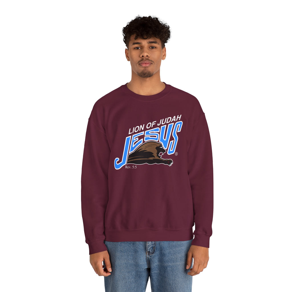 Unisex Heavy Blend™ Crewneck Sweatshirt Lion of Judah Jesus
