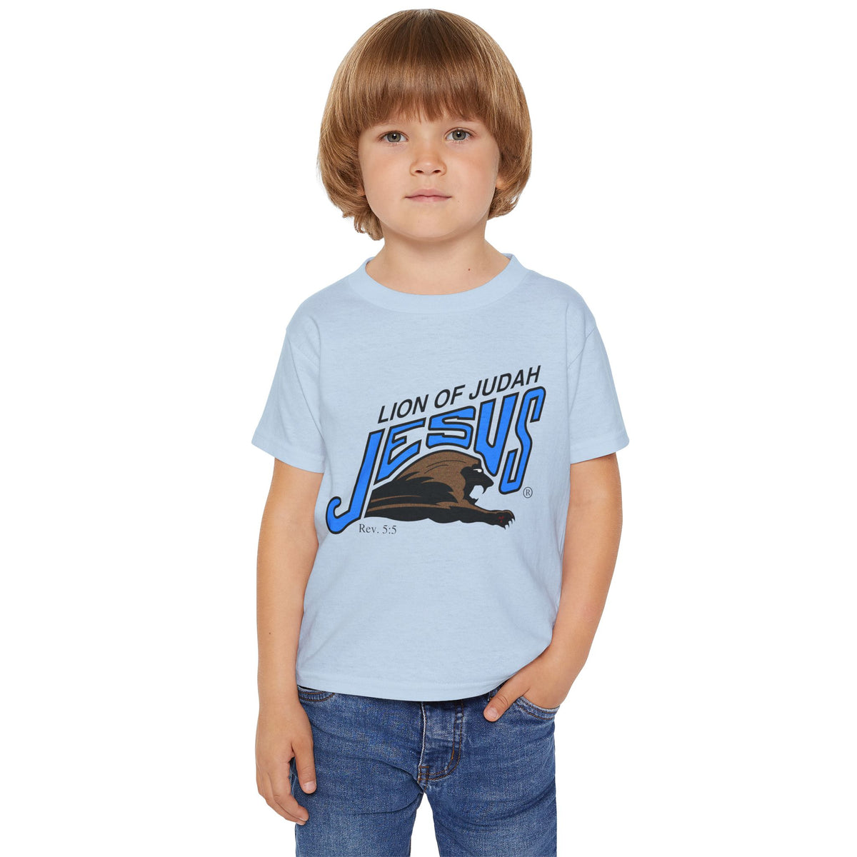 Heavy Cotton™ Toddler T-shirt "Lion of Judah Jesus"