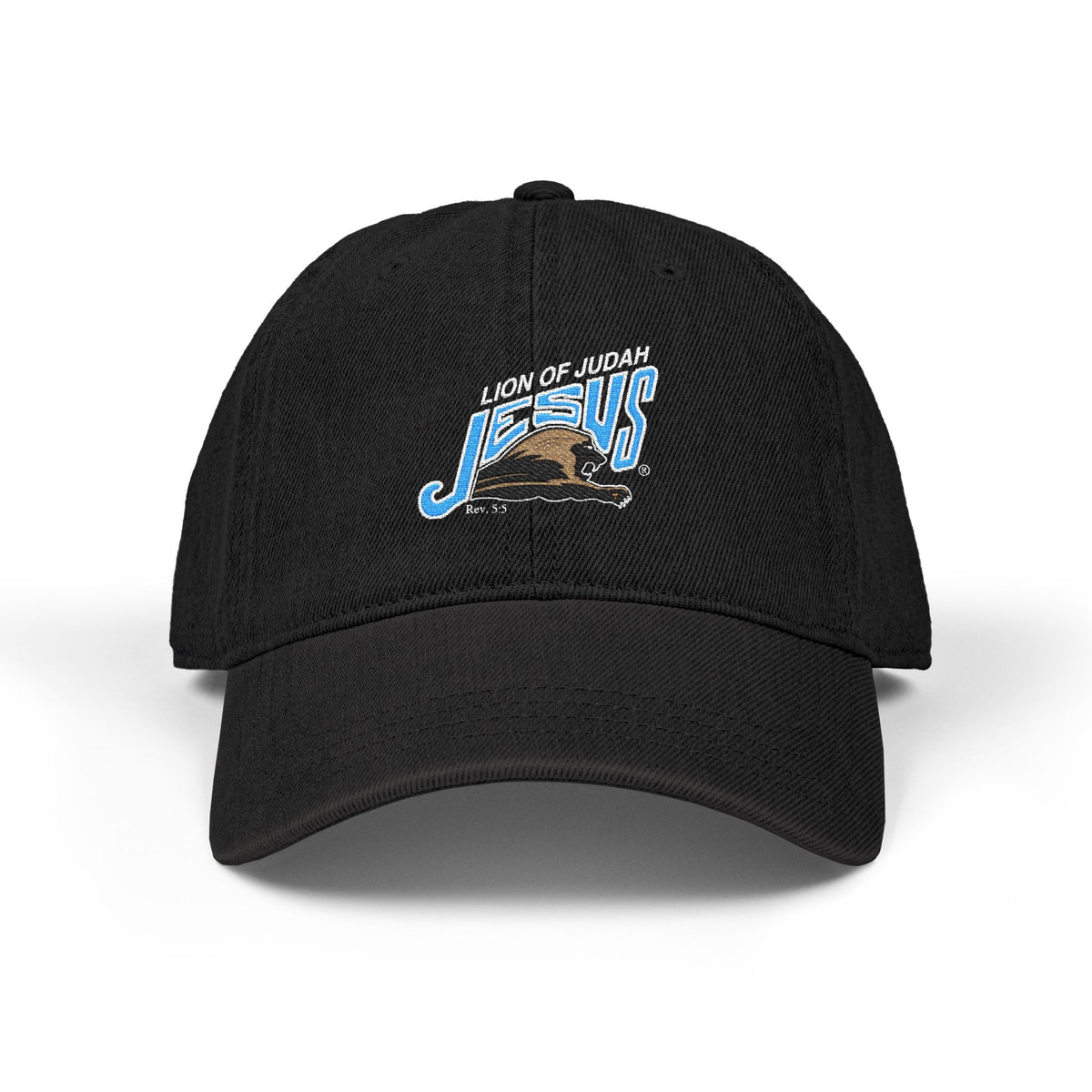 Jesus Lion of Judah Embroidered Denim Hat
