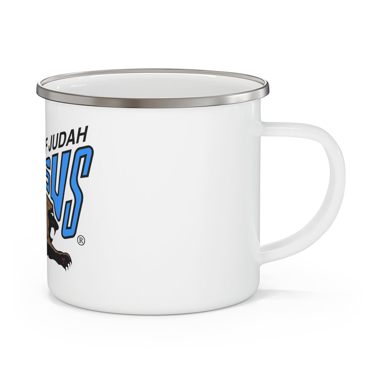 "Lion of Judah Jesus" Enamel Camping Mug Christian Outdoors Cup