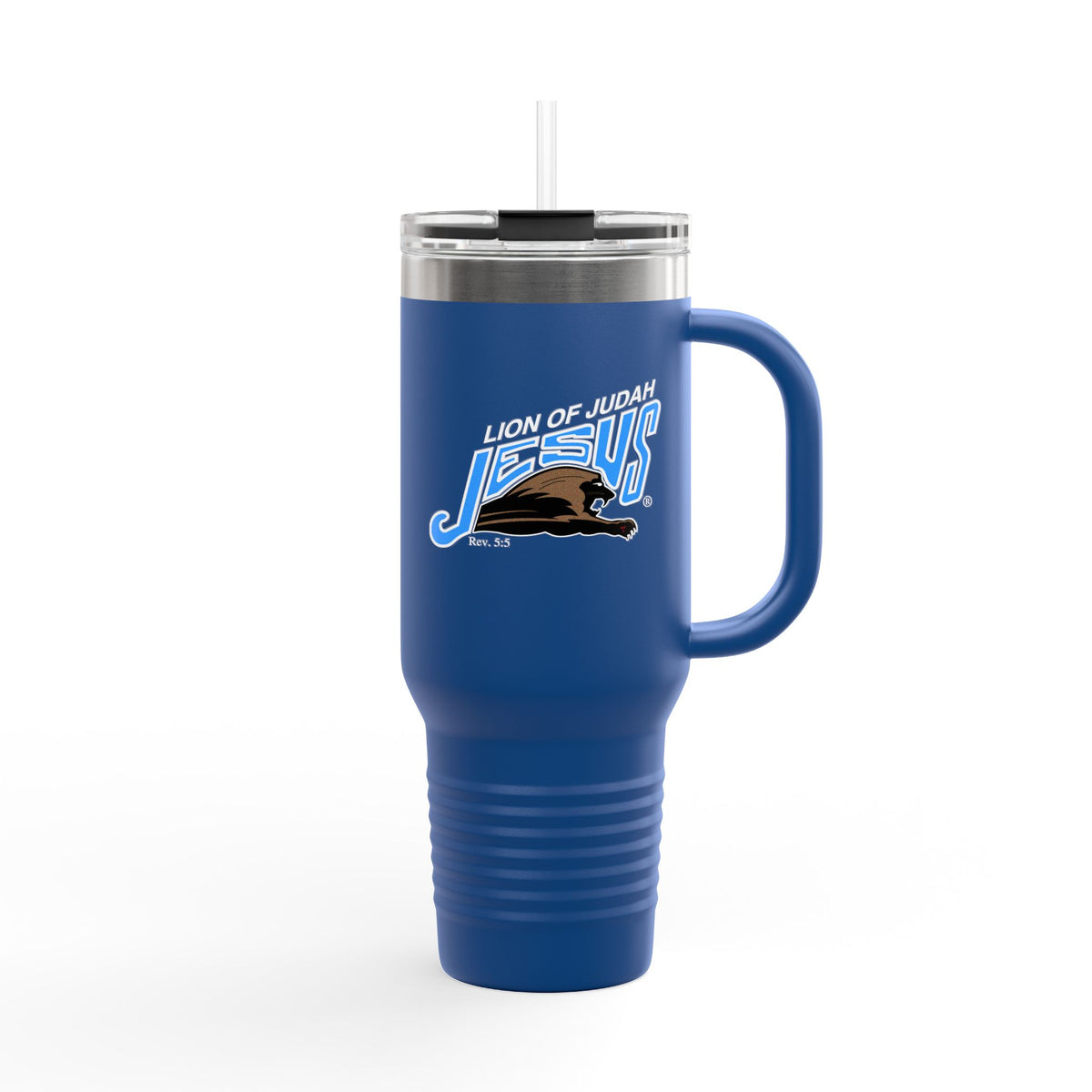 40oz Insulated Stainless Steel Travel Mug Lion of Judah Faith Tumbler