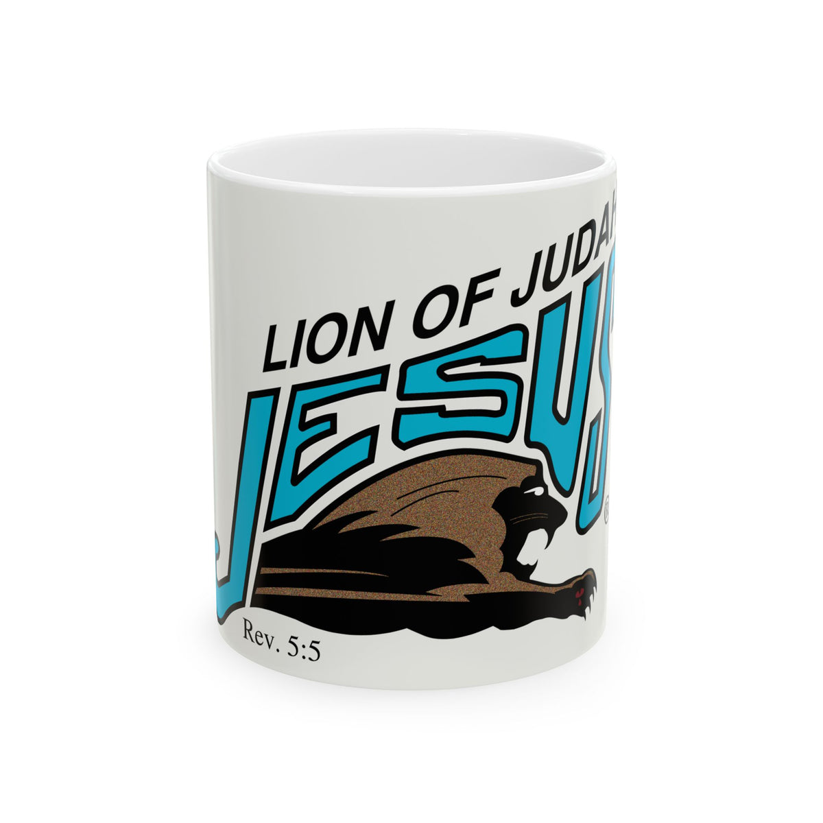 Lion of Judah Jesus Ceramic Mug (11oz/15oz) — Christian Faith Coffee Cup