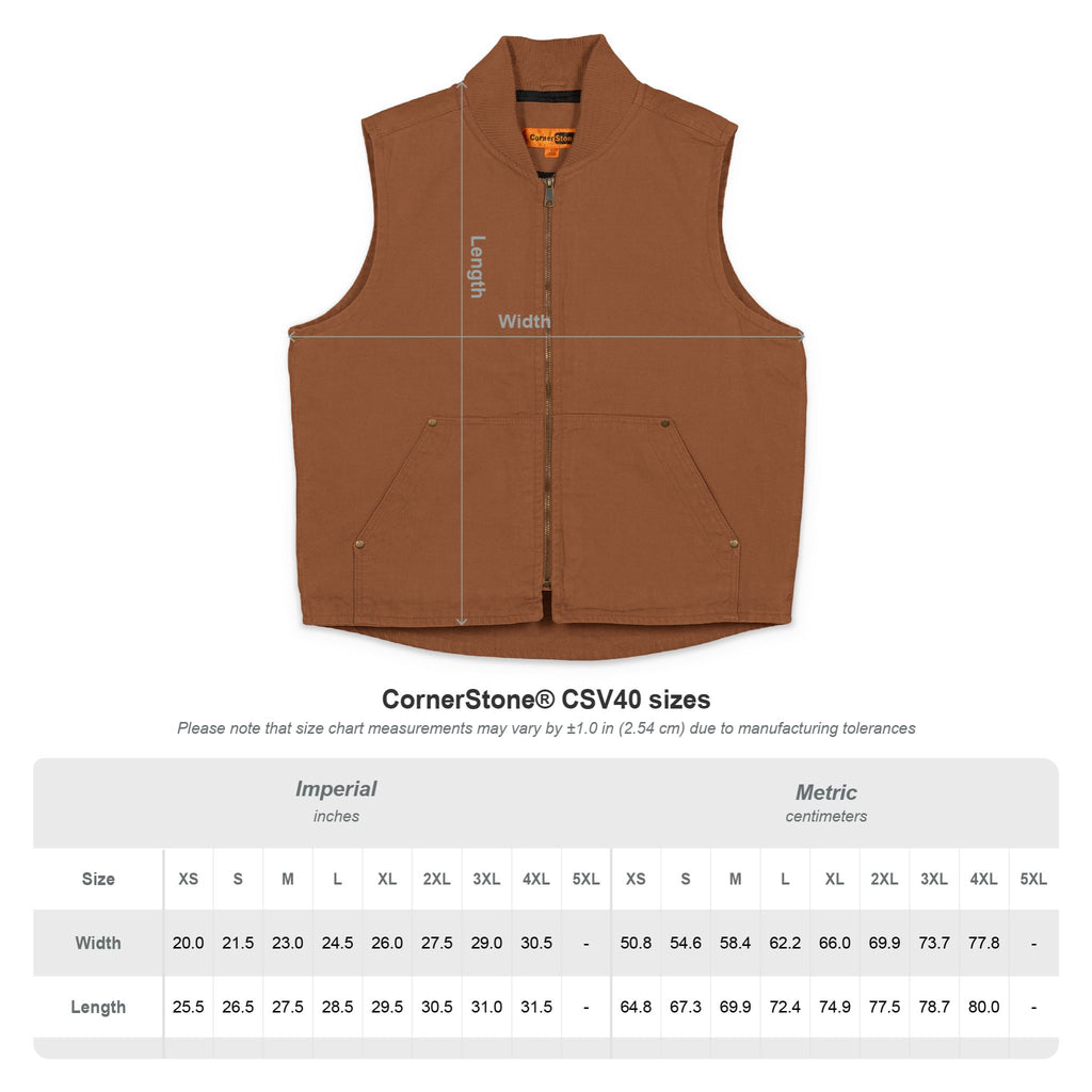 CornerStone® Washed Duck Cloth Vest Lion of Judah