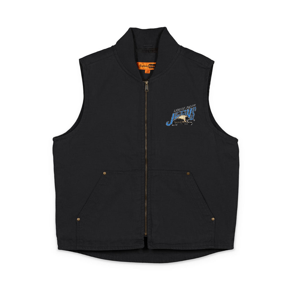 CornerStone® Washed Duck Cloth Vest Lion of Judah