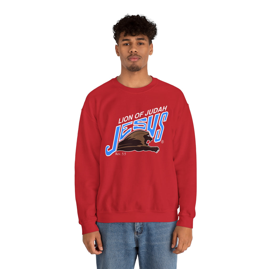 Unisex Heavy Blend™ Crewneck Sweatshirt Lion of Judah Jesus